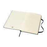 Moleskine Notizbuch im grossen Format mit Gummiband, liniert farbe blau zweite Ansicht