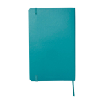 Moleskine Notizbuch im grossen Format mit Gummiband, liniert farbe pastellblau zweite Rückansicht
