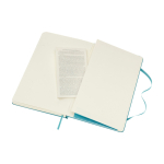 Moleskine Notizbuch im grossen Format mit Gummiband, liniert farbe pastellblau dritte Ansicht