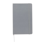 Moleskine Notizbuch im grossen Format mit Gummiband, liniert farbe blaugrau zweite Vorderansicht