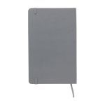 Moleskine Notizbuch im grossen Format mit Gummiband, liniert farbe blaugrau zweite Rückansicht