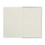 Moleskine Notizbuch im grossen Format mit Gummiband, liniert farbe blaugrau dritte Rückansicht