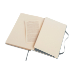 Moleskine Notizbuch im grossen Format mit Gummiband, liniert farbe blaugrau zweite Ansicht