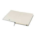 Moleskine Notizbuch im grossen Format mit Gummiband, liniert farbe blaugrau dritte Ansicht