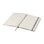 Moleskine Notizbuch im grossen Format mit Gummiband, liniert farbe blaugrau vierte Ansicht