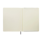 Moleskine Notizbuch Softcover XL mit Elastikband farbe schwarz dritte Rückansicht