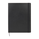 Moleskine Notizbuch Softcover XL mit Elastikband farbe schwarz dritte Vorderansicht