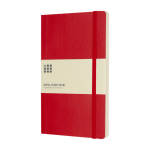 Moleskine Classic Notizbuch liniert mit Hinweis „im Verlustfall“ farbe dunkelrot