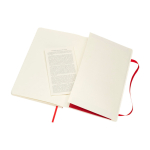 Moleskine Classic Notizbuch liniert mit Hinweis „im Verlustfall“ farbe dunkelrot dritte Rückansicht