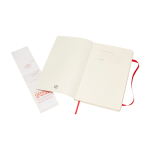 Moleskine Classic Notizbuch liniert mit Hinweis „im Verlustfall“ farbe dunkelrot dritte Vorderansicht