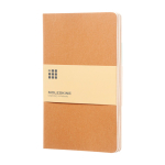 Moleskine Cahier Notizbuch mit Kartoneinband und Tasche farbe braun