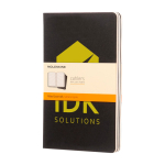 Moleskine Cahier Notizbuch mit Kartoneinband und Tasche farbe schwarz Ansicht mit Siebdruck