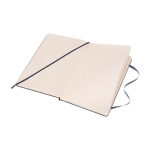 Moleskine Notizbuch Hardcover gross mit blanko Seiten farbe blau zweite Ansicht