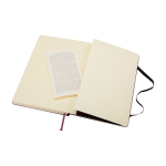 Grosses Notizbuch aus Papier in Lederoptik Moleskine Classic kariert farbe schwarz dritte Rückansicht
