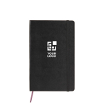 Grosses Notizbuch aus Papier in Lederoptik Moleskine Classic kariert Ansicht mit Druckbereich