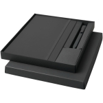 Geschenkset aus Hardcover-Notizbuch und Stift mit schwarzer Tinte farbe schwarz zweite Ansicht