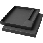 Geschenkset aus Hardcover-Notizbuch und Stift mit schwarzer Tinte farbe schwarz dritte Ansicht