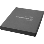 Geschenkset aus Hardcover-Notizbuch und Stift mit schwarzer Tinte farbe schwarz Ansicht mit Siebdruck