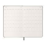 Papieragenda in Lederoptik mit Tagesansicht und Hardcover Moleskine farbe schwarz dritte Ansicht
