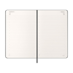 Papieragenda in Lederoptik mit Tagesansicht und Hardcover Moleskine farbe schwarz vierte Ansicht