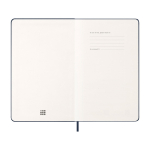 Papieragenda in Lederoptik mit Tagesansicht und Hardcover Moleskine farbe blau fünfte Ansicht