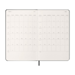 Moleskine Wochenkalender Hardcover 2026 mit Notizseite farbe schwarz dritte Ansicht