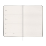 Moleskine Wochenkalender Hardcover 2026 mit Notizseite farbe schwarz vierte Ansicht