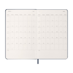 Moleskine Wochenkalender Hardcover 2026 mit Notizseite farbe blau dritte Ansicht