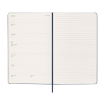 Moleskine Wochenkalender Hardcover 2026 mit Notizseite farbe blau vierte Ansicht