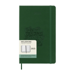 Moleskine Wochenkalender Hardcover 2026 mit Notizseite farbe grün Detailansicht mit Logo
