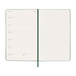 Moleskine Wochenkalender Hardcover 2026 mit Notizseite farbe grün vierte Ansicht