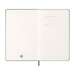 Moleskine Wochenkalender Hardcover 2026 mit Notizseite farbe grün fünfte Ansicht