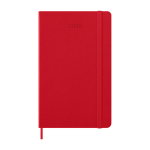 Moleskine Wochenkalender Hardcover 2026 mit Notizseite farbe dunkelrot zweite Vorderansicht