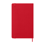 Moleskine Wochenkalender Hardcover 2026 mit Notizseite farbe dunkelrot zweite Rückansicht