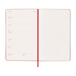 Moleskine Wochenkalender Hardcover 2026 mit Notizseite farbe dunkelrot vierte Ansicht