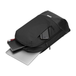 Moleskine Metro Rucksack 15” mit Fächern und Netzrücken farbe schwarz dritte Ansicht