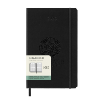 Moleskine Wochenkalender vertikal Hardcover farbe schwarz Detailansicht mit Logo