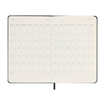 Moleskine Tagesagenda Taschenformat farbe schwarz dritte Ansicht