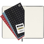 Täglicher Taschenkalender mit Hartcover und FSC-Blättern Moleskine farbe schwarz fünfte Ansicht