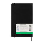 Moleskine Undatierte Wochenagenda Hardcover farbe schwarz dritte Rückansicht