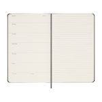 Moleskine Undatierte Wochenagenda Hardcover farbe schwarz dritte Ansicht