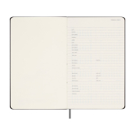 Moleskine Undatierte Wochenagenda Hardcover farbe schwarz fünfte Ansicht
