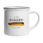 Vintage-Keramiktasse für Sublimation 250 ml farbe schwarz dritte Ansicht