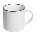 Vintage-Keramiktasse für Sublimation 250 ml farbe schwarz erste Ansicht