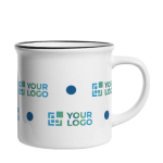 Vintage-Keramiktasse für Sublimation 250 ml farbe schwarz Ansicht mit Druckbereich