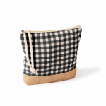 Kulturbeutel aus recycelter Baumwolle und Jute 220 g/m² farbe schwarz erste Ansicht