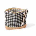 Kulturbeutel aus recycelter Baumwolle und Jute 220 g/m² farbe schwarz zweite Ansicht