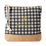 Kulturbeutel aus recycelter Baumwolle und Jute 220 g/m² farbe schwarz dritte Ansicht