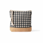 Kulturbeutel aus recycelter Baumwolle und Jute 220 g/m² farbe schwarz