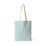 Tasche aus recycelter Baumwolle mit Streifendesign 180 g/m² farbe pastellblau